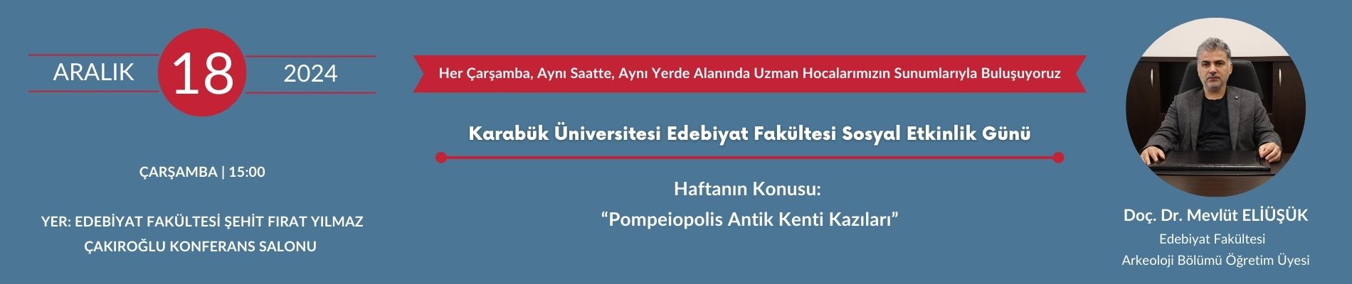 KARABÜK ÜNİVERSİTESİ EDEBİYAT FAKÜLTESİ SOSYAL ETKİNLİK GÜNÜ DUYURUSU